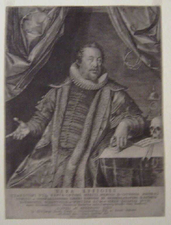 Ritratto di Ottone Enrico conte di Schwarzenberg (stampa smarginata) - scuola tedesca, scuola tedesca (sec. XVI)