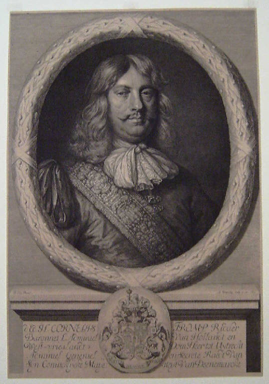 Ritratto di Cornelis Tromp ammiraglio (stampa smarginata) di Blooteling Abraham, Lely Pieter (sec. XVII)