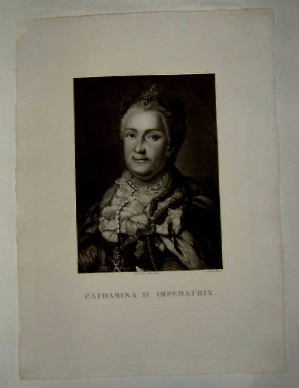 Ritratto di Caterina II imperatrice, Ritratto di Caterina II imperatrice (stampa smarginata, elemento d'insieme) di Caronni Paolo, Caronni Paolo (sec. XIX)