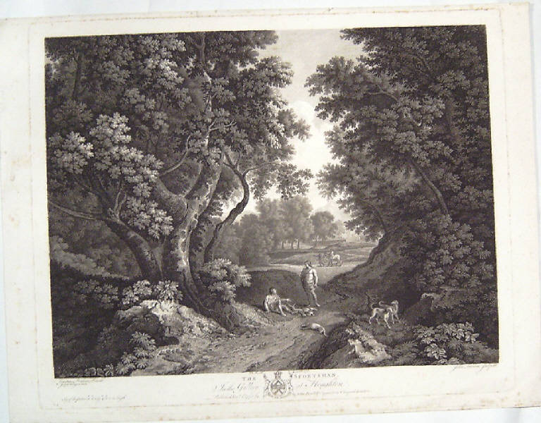 Paesaggio con figure (stampa) di Browne John, Farington Joseph, Dughet Gaspard (sec. XVIII)