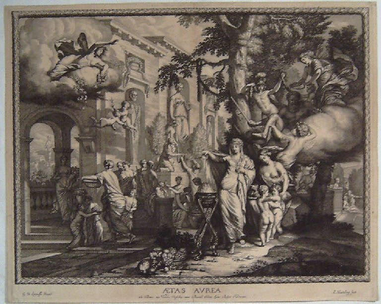 Età dell'oro (stampa) di Blooteling Abraham, De Lairesse Gérard (seconda metà sec. XVII)