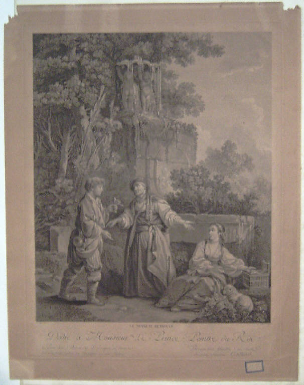 Il passero ritrovato, Vita quotidiana (stampa) di Gaillard René, Leprince Jean Baptiste (terzo quarto sec. XVIII)