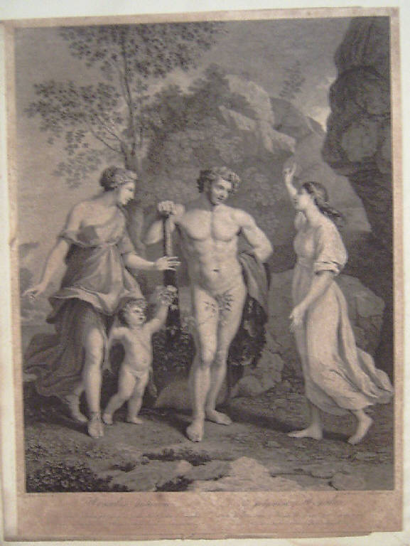Ercole al bivio (stampa smarginata) di Strange Robert, Poussin Nicolas, Strange Robert (metà sec. XVIII)
