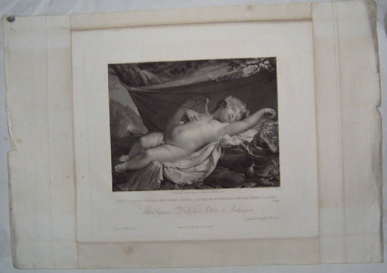 Cupido dormiente (stampa) di Gandolfi Mauro, Gandolfi Mauro, Gandolfi Mauro (primo quarto sec. XIX)