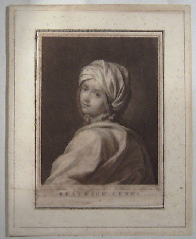 Ritratto di Beatrice Cenci (stampa smarginata) di Folo Giovanni, Tofanelli Stefano, Reni Guido (secc. XVIII/ XIX)
