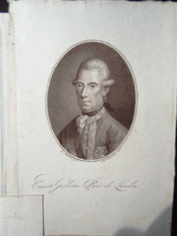 Ritratto di Ernesto Gedeone barone di Laudon (stampa) di Rosaspina Francesco, Steiner I (prima metà sec. XIX)