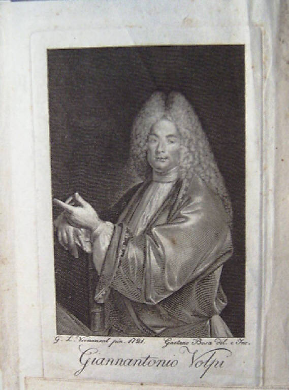 Ritratto di Giannantonio Volpi (stampa) di Bosa Gaetano, Bosa Gaetano, Vernansal Guy Louis (secc. XVIII/ XIX)