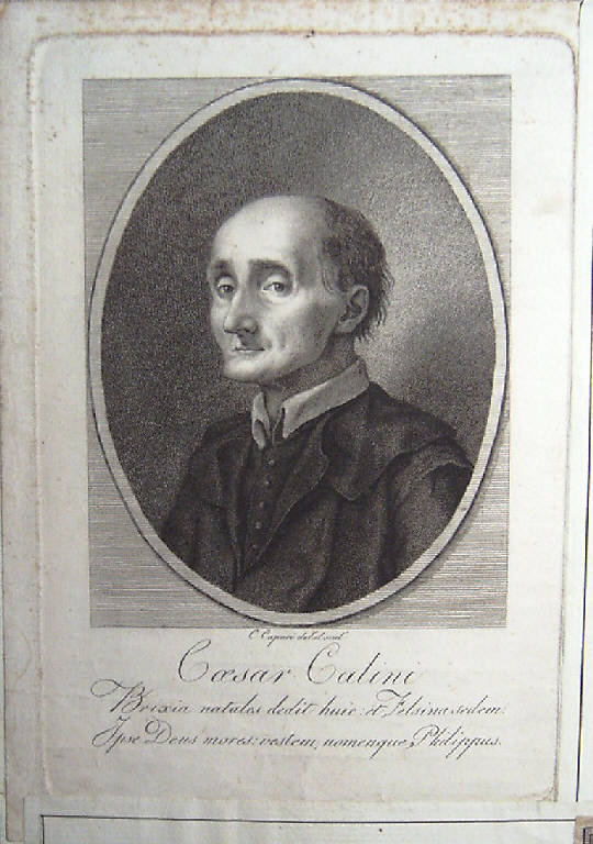 Ritratto di Cesare Calini (stampa) di Capuri Camillo, Capuri Camillo (sec. XVIII)