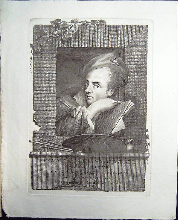 Ritratto di Francesco Galimberti pittore veneto (stampa) di Dal Pian Giovanni, Dal Pian Giovanni, Galimberti Francesco (ultimo quarto sec. XVIII)