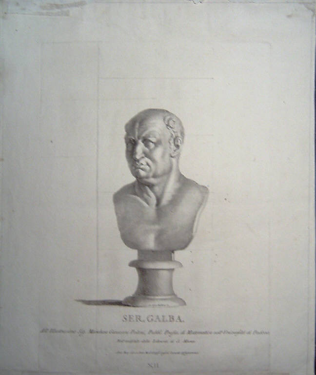 Busto ritratto di Servo Sulpicio Galba (stampa, elemento d'insieme) di Faldoni Giovanni Antonio, Zanetti Anton Maria, Zanetti Anton Maria (metà sec. XVIII)