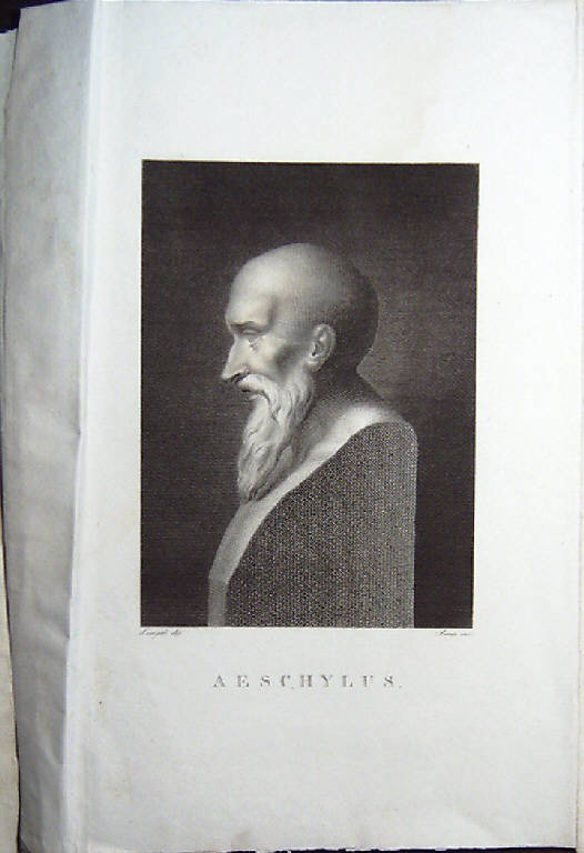 Ritratto di Eschilo (stampa, elemento d'insieme) di Bosa Gaetano, Longhi Giuseppe (sec. XIX)