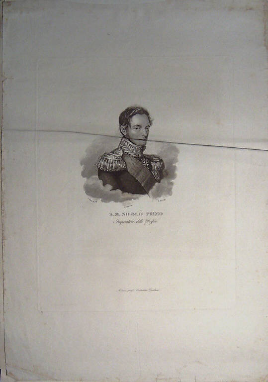 Ritratto di Nicola I (stampa) di Mussi G, Demarchi V, Longhi Giuseppe (primo quarto sec. XIX)