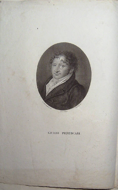 Ritratto di Giulio Perticari (stampa smarginata) di Caporali Filippo, Bellerio (primo quarto sec. XIX)