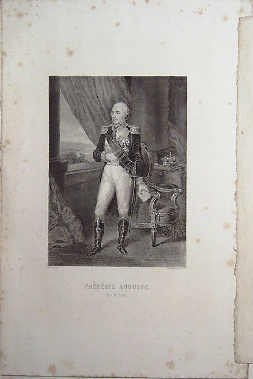 Ritratto di Federico Augusto re di Sassonia (stampa) di Delanoy Ferdinand - scuola tedesca (sec. XIX)