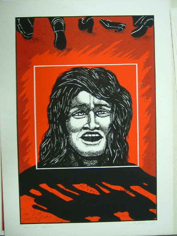 Figure umane (stampa a colori, elemento d'insieme) di De Lucia Giuseppe, De Lucia Giuseppe (sec. XX)