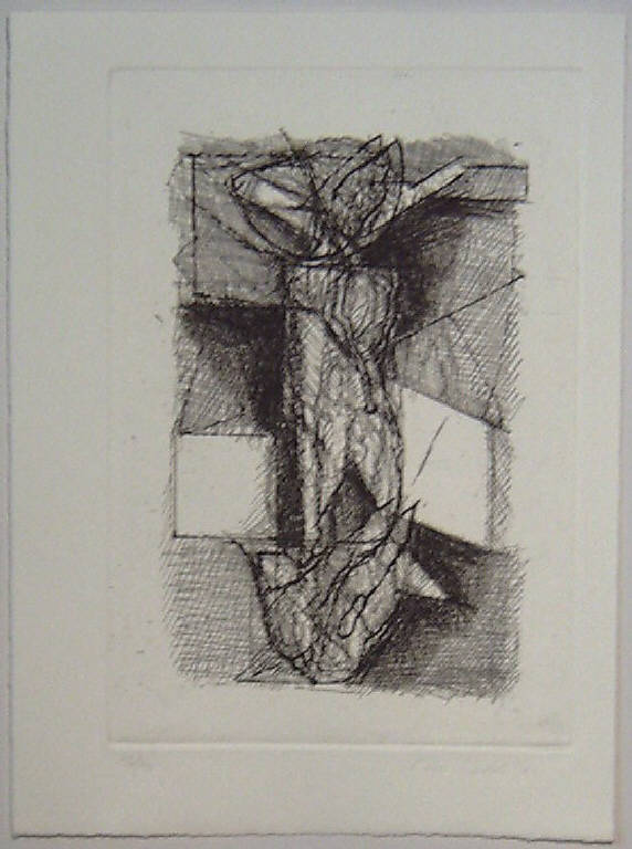 Croce, Crocifissione di Cristo (stampa, elemento d'insieme) di Leddi Piero, Leddi Piero (ultimo quarto sec. XX)