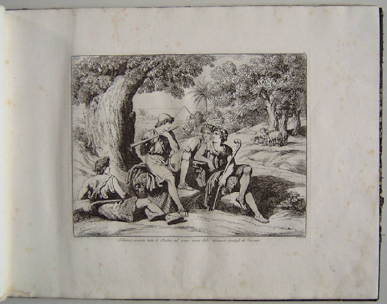 Telemaco incanta i pastori col suono del flauto (stampa, elemento d'insieme) di Pinelli Bartolomeo, Pinelli Bartolomeo (sec. XIX)