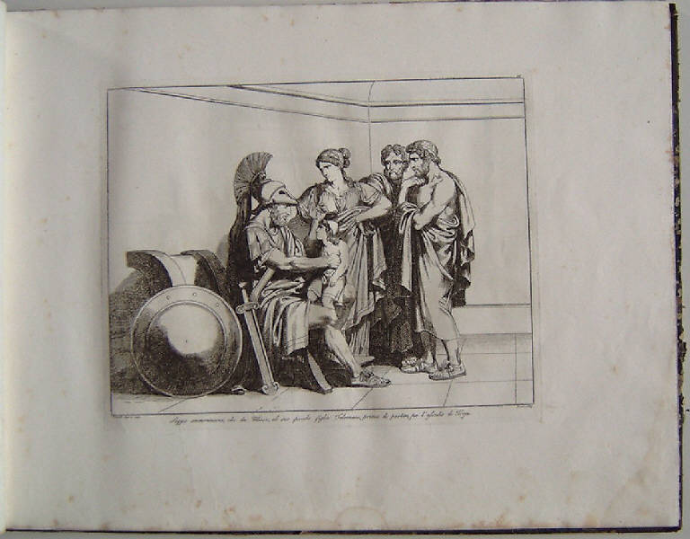 Ulisse saluta Telemaco prima di partire per Troia (stampa, elemento d'insieme) di Pinelli Bartolomeo, Pinelli Bartolomeo (sec. XIX)