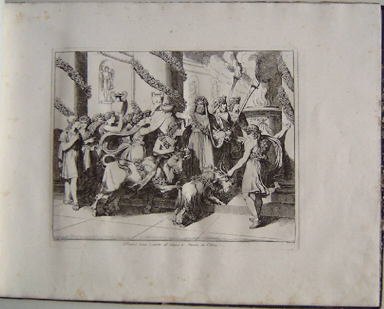 Telemaco condotto al Tempio di Venere in Citera (stampa, elemento d'insieme) di Pinelli Bartolomeo, Pinelli Bartolomeo (sec. XIX)