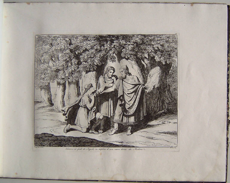 Telemaco supplica Azaele di non essere diviso da Mentore (stampa, elemento d'insieme) di Pinelli Bartolomeo, Pinelli Bartolomeo (sec. XIX)
