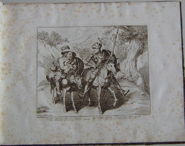 Don Chisciotte e Sancio Panza (stampa, elemento d'insieme) di Pinelli Bartolomeo, Pinelli Bartolomeo, Pinelli Bartolomeo (secondo quarto sec. XIX)