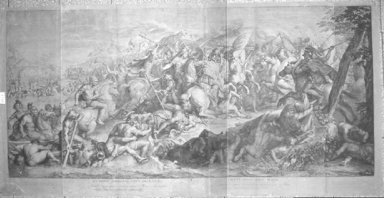 Battaglie di Alessandro Magno (stampa, serie) di Audran Jean, Le Brun Charles (sec. XVII)