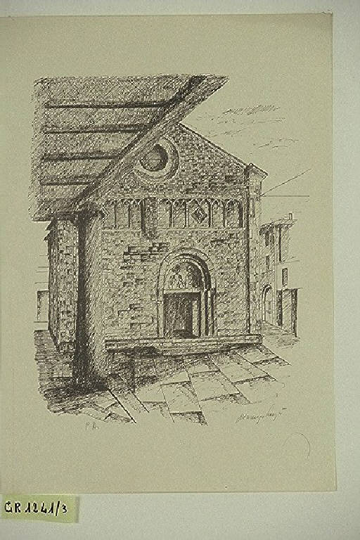 Chiesa di San Pietro a Gallarate (stampa, elemento d'insieme) di Marengo Luigi, Marengo Luigi (terzo quarto sec. XX)