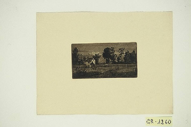 Quiete, Paesaggio rurale (stampa) di Russolo Luigi, Russolo Luigi (terzo quarto sec. XX)