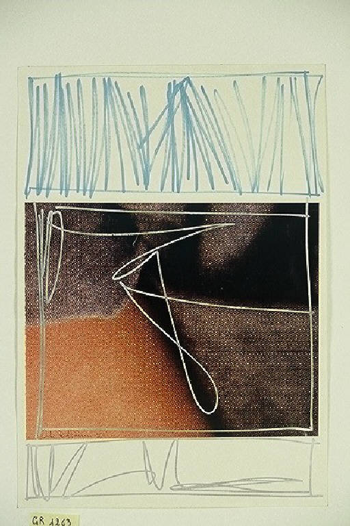 SENZA TITOLO, Composizione astratta di colori e linee (stampa a colori) di Donno Antonio Del, Donno Antonio Del (ultimo quarto sec. XX)