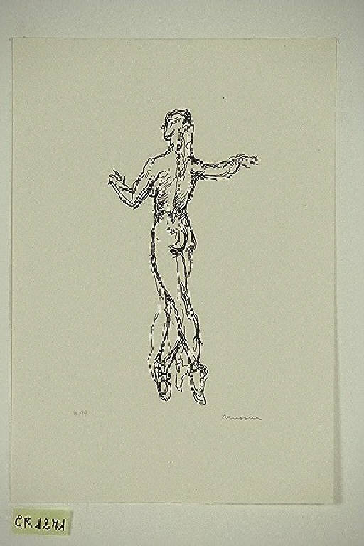 Ballerina nuda (stampa, elemento d'insieme) di Messina Francesco, Messina Francesco (ultimo quarto sec. XX)