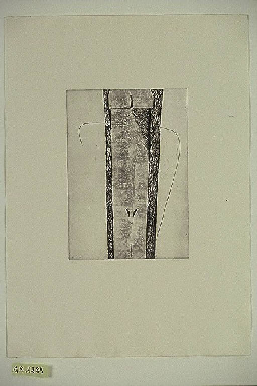 Figura maschile nuda (stampa, elemento d'insieme) di Riva Cesare, Riva Cesare (ultimo quarto sec. XX)