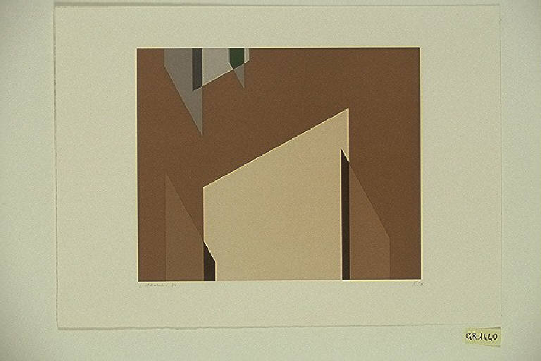 Composizione astratta (stampa a colori) di Veronesi Luigi, Veronesi Luigi (terzo quarto sec. XX)