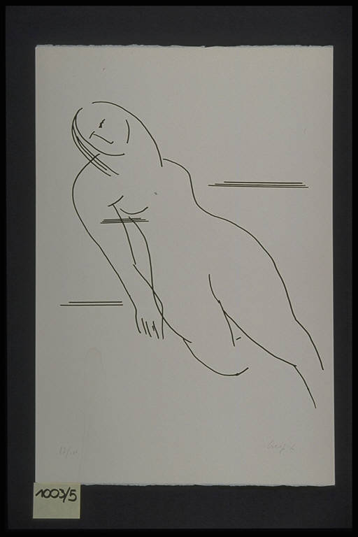 Figura femminile (stampa, elemento d'insieme) di Crespi Gaetano, Crespi Gaetano (terzo quarto sec. XX)