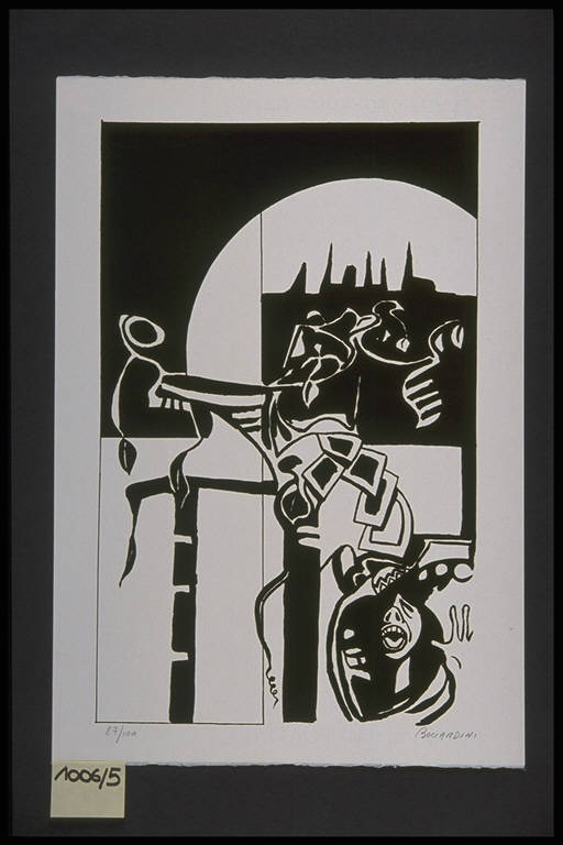 Clown (stampa, elemento d'insieme) di Boccardini Luciano, Boccardini Luciano (terzo quarto sec. XX)