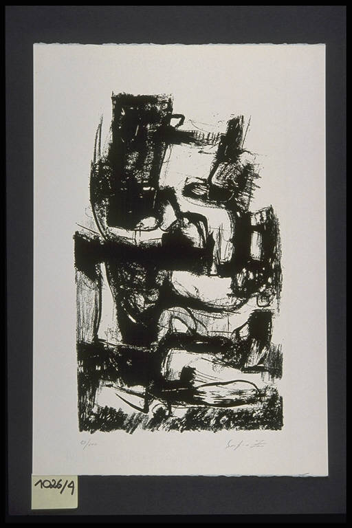 Composizione astratta (stampa, elemento d'insieme) di Zen Sergio, Zen Sergio (terzo quarto sec. XX)