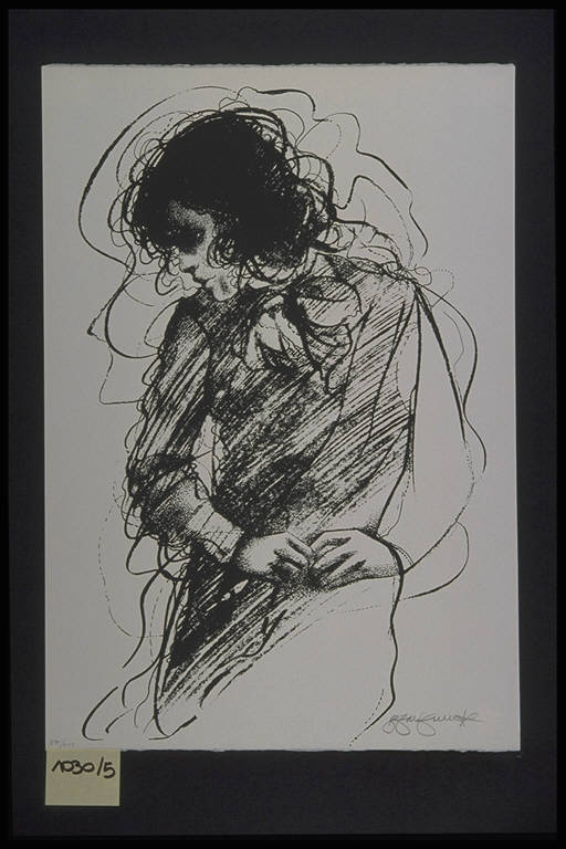 Figura femminile (stampa, elemento d'insieme) di Benvenuti Riccardo, Benvenuti Riccardo (terzo quarto sec. XX)