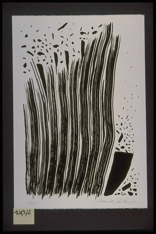 Composizione astratta (stampa, elemento d'insieme) di Antonelli Marcello, Antonelli Marcello (terzo quarto sec. XX)