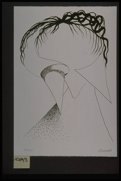 Ritratto fantastico (stampa, elemento d'insieme) di Ricceri Gabriele, Ricceri Gabriele (terzo quarto sec. XX)