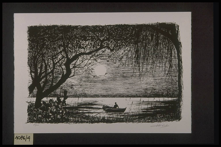 Paesaggio (stampa, elemento d'insieme) di Leto Michele Silvio, Leto Michele Silvio (terzo quarto sec. XX)