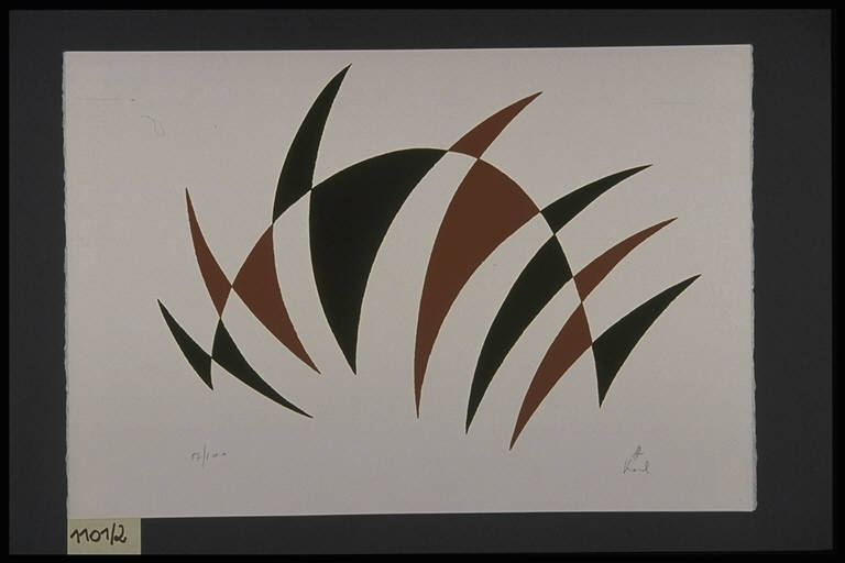 Forme astratte (stampa a colori, elemento d'insieme) di Komal, Komal (terzo quarto sec. XX)