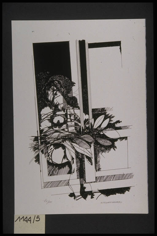 Figura femminile (stampa, elemento d'insieme) di Ruggiero Vincenzo, Ruggiero Vincenzo (terzo quarto sec. XX)