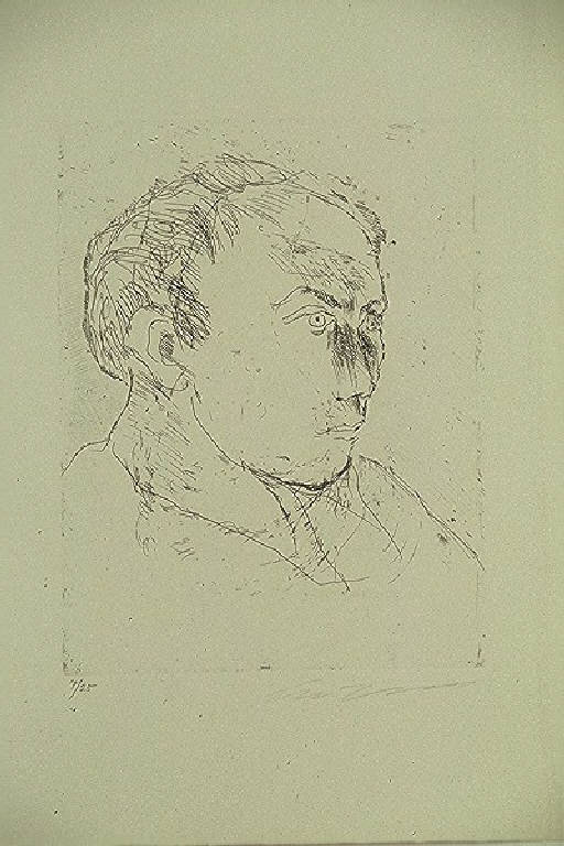 Ritratto maschile (stampa, elemento d'insieme) di Treccani Ernesto, Treccani Ernesto (terzo quarto sec. XX)