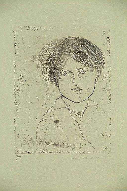 Ritratto femminile (stampa, elemento d'insieme) di Treccani Ernesto, Treccani Ernesto (terzo quarto sec. XX)