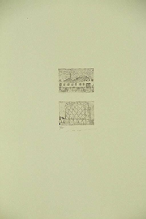 Paesaggio industriale (stampa, elemento d'insieme) di Treccani Ernesto, Treccani Ernesto (terzo quarto sec. XX)