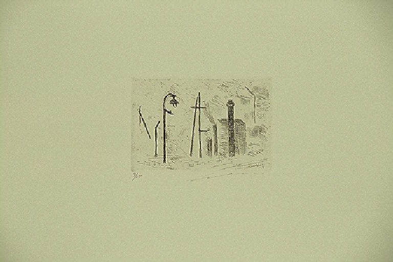 Paesaggio urbano (stampa, elemento d'insieme) di Treccani Ernesto, Treccani Ernesto (terzo quarto sec. XX)