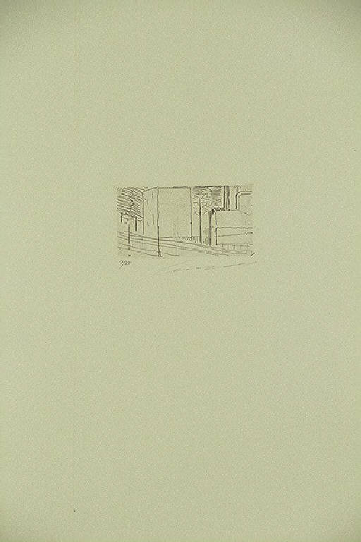 Paesaggio urbano (stampa, elemento d'insieme) di Treccani Ernesto, Treccani Ernesto (terzo quarto sec. XX)