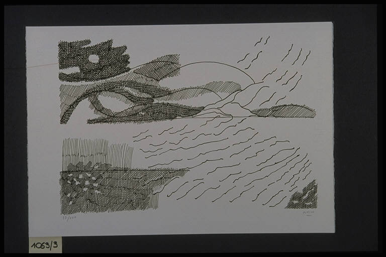 Paesaggio (stampa, elemento d'insieme) di Bosco Aldo, Bosco Aldo (terzo quarto sec. XX)