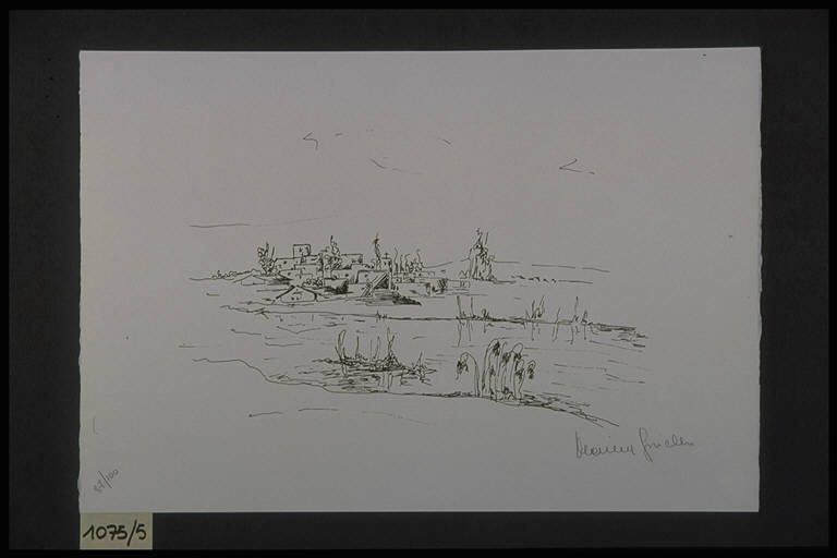 Paesaggio (stampa, elemento d'insieme) di Saiello Marina, Saiello Marina (terzo quarto sec. XX)