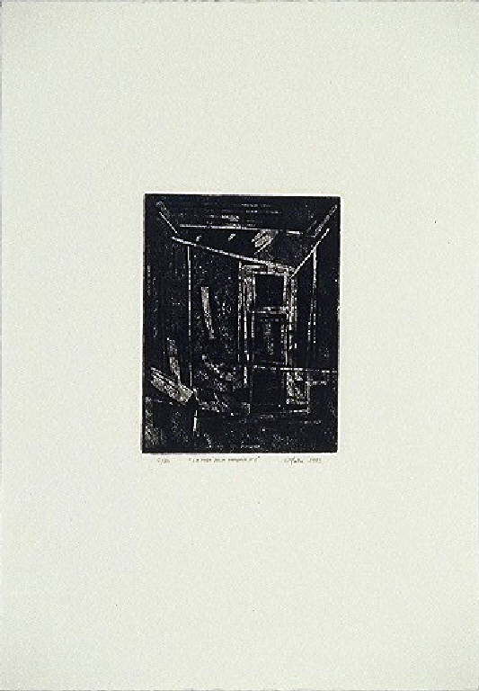 Interno di casa (stampa) di Marra Mino, Marra Mino (ultimo quarto sec. XX)