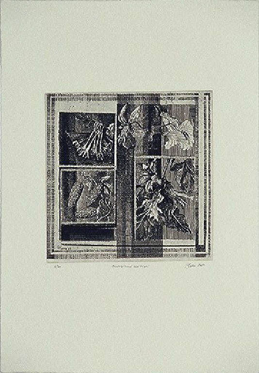 Composizione con fiori (stampa) di Marra Mino, Marra Mino (ultimo quarto sec. XX)